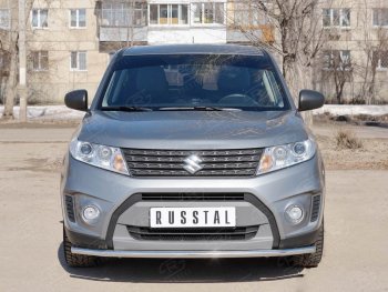 16 449 р. Одинарная защита переднего бампера диаметром 42 мм SLITKOFF Suzuki Vitara LY дорестайлинг (2015-2019)  с доставкой в г. Набережные‑Челны. Увеличить фотографию 2