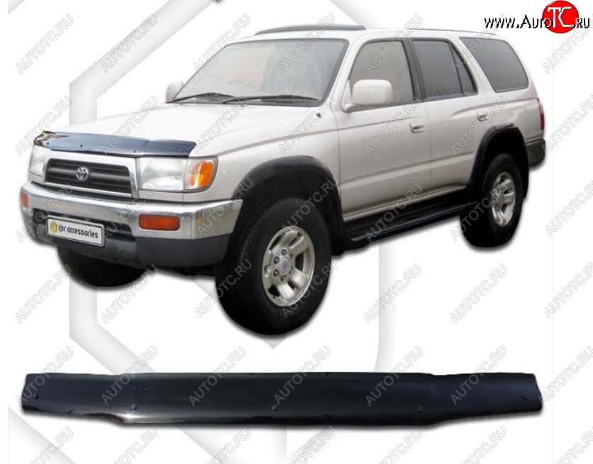 1 999 р. Дефлектор капота (RZN180, RZN185, VZN180, VZN185, VZN180, VZN185) CA-Plastiс  Toyota 4Runner  N180 (1995-2002) 5 дв. дорестайлинг, рестайлинг (Classic черный, Без надписи)  с доставкой в г. Набережные‑Челны