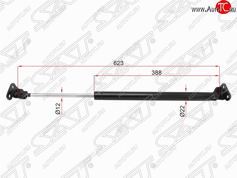 1 199 р. Левый упор крышки багажника (газовый) SAT  Toyota 4Runner  N180 - Hilux Surf  N180  с доставкой в г. Набережные‑Челны