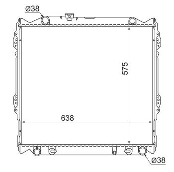 Радиатор двигателя SAT (дизель, АКПП)  4Runner  N180, Hilux Surf  N180, Land Cruiser  90