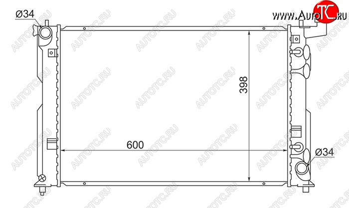 6 399 р. Радиатор двигателя SAT Toyota Wish XE10 дорестайлинг (2003-2005)  с доставкой в г. Набережные‑Челны