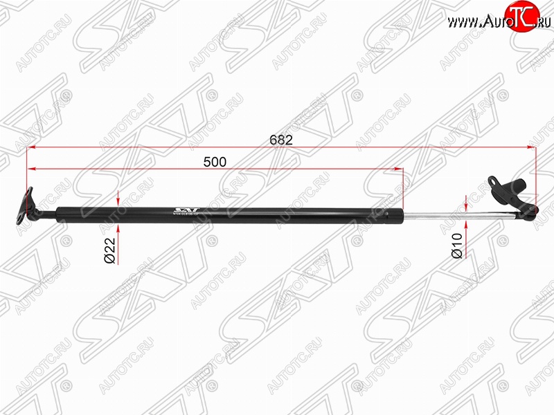 1 479 р. Левый упор крышки багажника (газовый) SAT  Toyota Alphard  H10 (2002-2008) дорестайлинг, рестайлинг  с доставкой в г. Набережные‑Челны