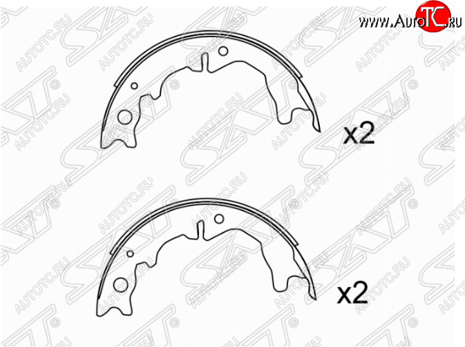 2 999 р. Колодки ручного тормоза SAT Toyota Mark 2 X80 седан (1988-1996)  с доставкой в г. Набережные‑Челны