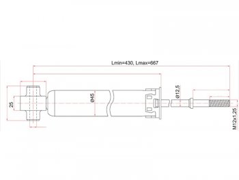 Амортизатор задний LH=RH SAT  Auris  E150, Blade, Corolla Rumion  E150