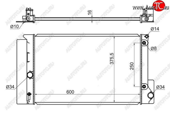 6 449 р. Радиатор двигателя SAT Toyota Auris E180 хэтчбэк 5 дв. дорестайлинг (2012-2016)  с доставкой в г. Набережные‑Челны