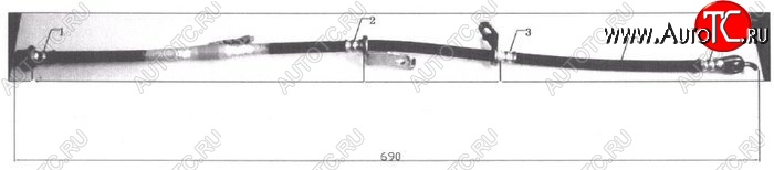 1 399 р. Тормозной шланг SAT (передний, левый) Toyota Auris E150 хэтчбэк 5 дв. дорестайлинг (2006-2010)  с доставкой в г. Набережные‑Челны