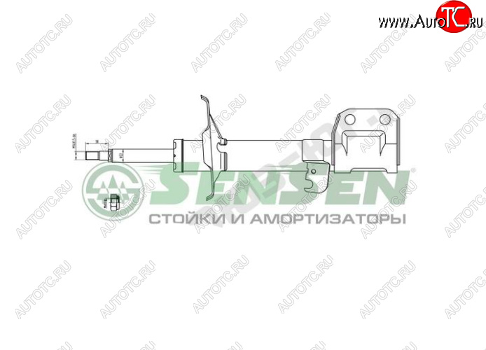 4 089 р. Левый амортизатор передний SENSEN Toyota Avensis T250 седан дорестайлинг (2003-2006)  с доставкой в г. Набережные‑Челны