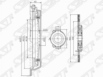 Комплект сцепления (1.6, 1.8, 4AFE, 7AFE, 1ZZ-FE) SAT Toyota Corona T190 седан дорестайлинг (1992-1994)