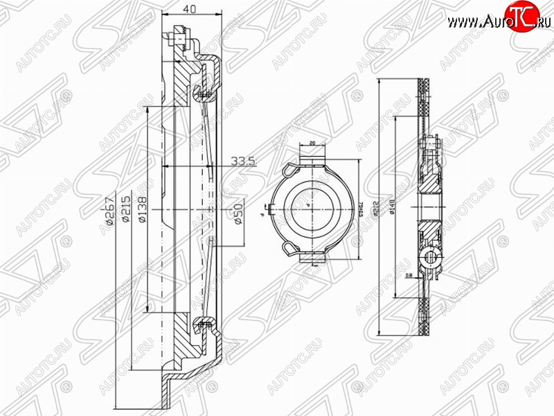 6 899 р. Комплект сцепления (1.6, 1.8, 4AFE, 7AFE, 1ZZ-FE) SAT Toyota Celica T230 (1999-2006)  с доставкой в г. Набережные‑Челны