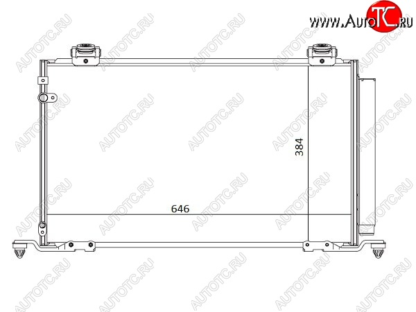 8 299 р. Радиатор кондиционера SAT  Toyota Avensis ( T250 седан,  T250 универсал) (2003-2008) дорестайлинг, дорестайлинг, рестайлинг, рестайлинг  с доставкой в г. Набережные‑Челны