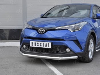 17 299 р. Защита переднего бампера (Ø63 мм, нержавейка) SLITKOFF  Toyota C-HR  NGX10, ZGX10 (2016-2019) дорестайлинг  с доставкой в г. Набережные‑Челны. Увеличить фотографию 4