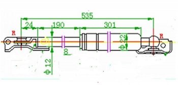 1 099 р. Левый газовый упор крышки багажника SAT  Toyota Caldina  T190 (1992-1997) дорестайлинг универсал, рестайлинг универсал  с доставкой в г. Набережные‑Челны. Увеличить фотографию 1