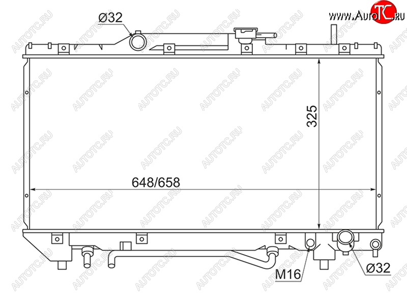 7 499 р. Радиатор двигателя (пластинчатый, МКПП/АКПП,	3SFE/3SGE/4SFE) SAT Toyota Caldina T190 дорестайлинг универсал (1992-1995)  с доставкой в г. Набережные‑Челны