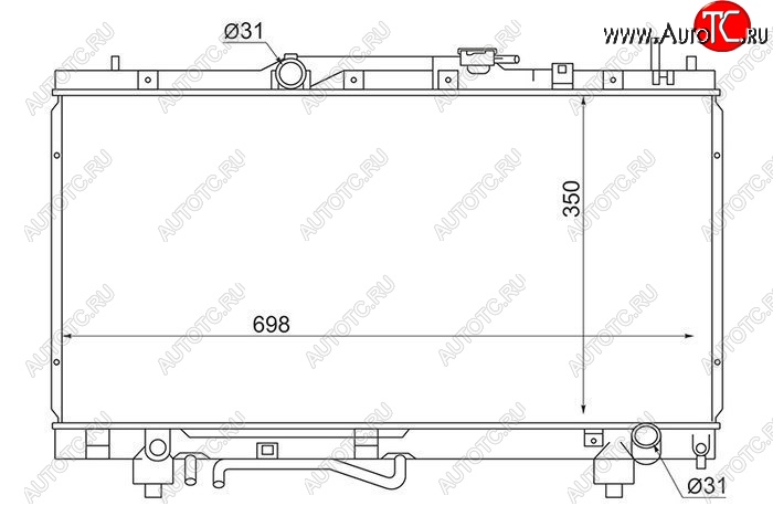 7 249 р. Радиатор двигателя SAT (пластинчатый, пробка радиатора R102A) Toyota Caldina T190 дорестайлинг универсал (1992-1995)  с доставкой в г. Набережные‑Челны