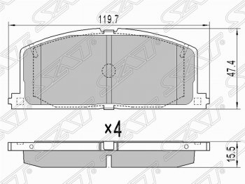 Колодки тормозные (передние) SAT Toyota Corolla E110 седан дорестайлинг (1997-2000)