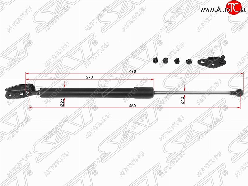 1 339 р. Левый газовый упор крышки багажника SAT  Toyota Caldina  T210 (1997-1999) дорестайлинг универсал  с доставкой в г. Набережные‑Челны