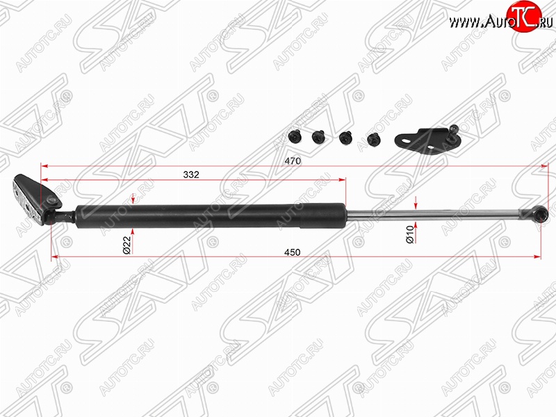 1 379 р. Правый газовый упор крышки багажника SAT Toyota Caldina T210 дорестайлинг универсал (1997-1999)  с доставкой в г. Набережные‑Челны