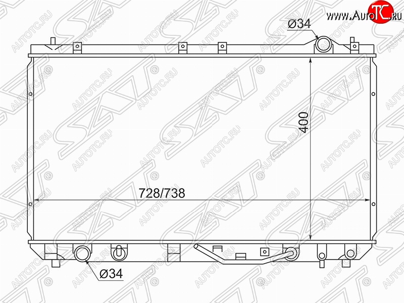 7 899 р. Радиатор двигателя SAT Toyota Camry XV20 (1999-2001)  с доставкой в г. Набережные‑Челны