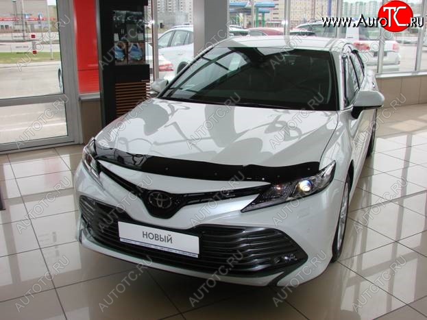 2 879 р. Дефлектор капота SIM  Toyota Camry  XV70 (2017-2021) дорестайлинг  с доставкой в г. Набережные‑Челны