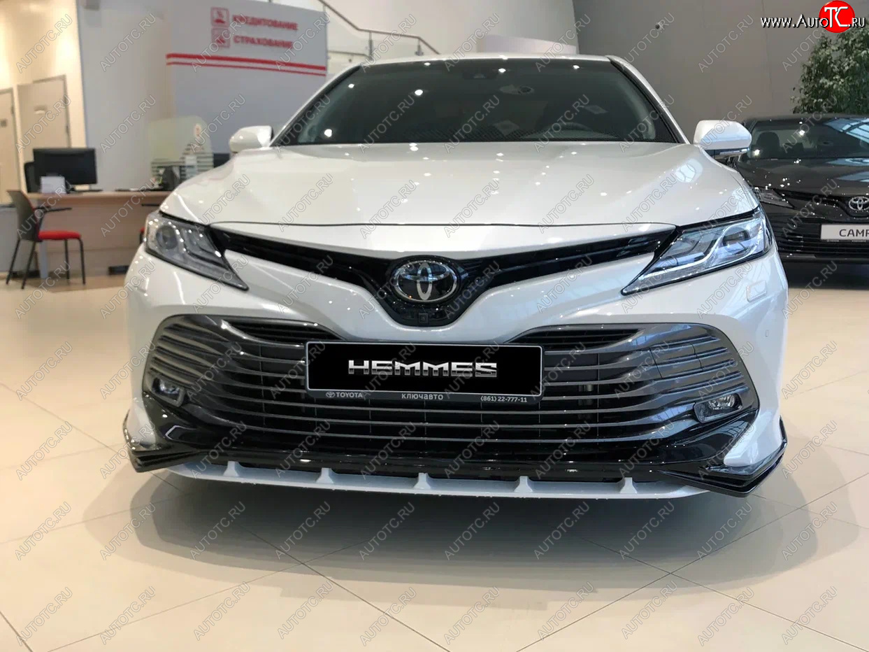 16 899 р. Накладка переднего бампера HEMMES Toyota Camry XV70 дорестайлинг (2017-2021)  с доставкой в г. Набережные‑Челны