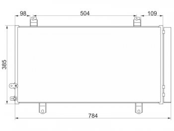 Радиатор кондиционера SAT Toyota (Тойота) Camry (Камри)  XV50 (2011-2014) XV50 дорестайлинг