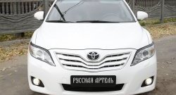 1 269 р. Реснички на фары (рестайлинг) RA Toyota Camry XV40 рестайлинг (2009-2011) (Неокрашенные)  с доставкой в г. Набережные‑Челны. Увеличить фотографию 3