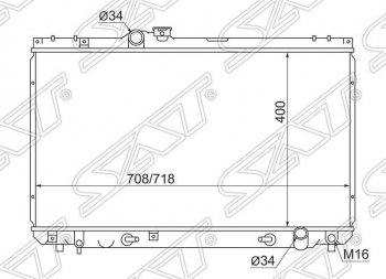 Радиатор двигателя SAT Toyota Chaser (1996-2001)