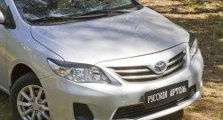 1 099 р. Реснички на фары RA  Toyota Corolla ( E140,  E150) (2009-2013) седан рестайлинг, седан рестайлинг (Неокрашенные)  с доставкой в г. Набережные‑Челны. Увеличить фотографию 4