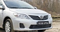 1 799 р. Защитная сетка решетки переднего бампера РА Toyota Corolla E150 седан рестайлинг (2009-2013)  с доставкой в г. Набережные‑Челны. Увеличить фотографию 3