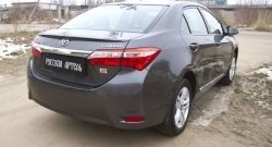 1 129 р. Защитная накладка на задний бампер RA Toyota Corolla E180 дорестайлинг (2013-2016)  с доставкой в г. Набережные‑Челны. Увеличить фотографию 2