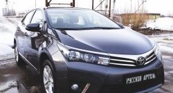 1 169 р. Реснички на фары RA  Toyota Corolla  E180 (2013-2016) дорестайлинг (Неокрашенные)  с доставкой в г. Набережные‑Челны. Увеличить фотографию 2