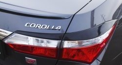 989 р. Реснички на фонари RA  Toyota Corolla  E180 (2013-2016) дорестайлинг (Неокрашенные)  с доставкой в г. Набережные‑Челны. Увеличить фотографию 1