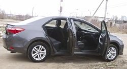 2 259 р. Накладки на порожки автомобиля RA  Toyota Corolla  E180 (2013-2019) дорестайлинг, рестайлинг  с доставкой в г. Набережные‑Челны. Увеличить фотографию 2