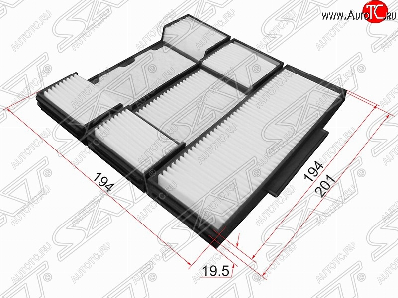 319 р. Фильтр салонный (жёсткий каркас) SAT (201х194х19.5)  Toyota Corolla ( E100,  E110) - Sprinter  E110  с доставкой в г. Набережные‑Челны