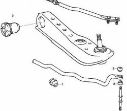 319 р. Полиуретановая втулка стойки стабилизатора передней подвески Точка Опоры Toyota Hiace Regius (1997-2002)  с доставкой в г. Набережные‑Челны. Увеличить фотографию 2