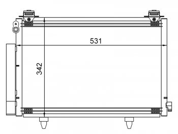 Радиатор кондиционера SAT Toyota Yaris XP10 хэтчбэк 5 дв. (1999-2005)