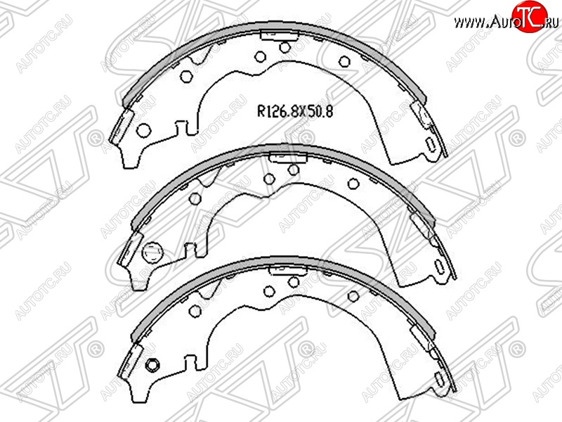 2 039 р. Колодки тормозные SAT (задние) Toyota Estima XR10,XR20 (1990-1999)  с доставкой в г. Набережные‑Челны