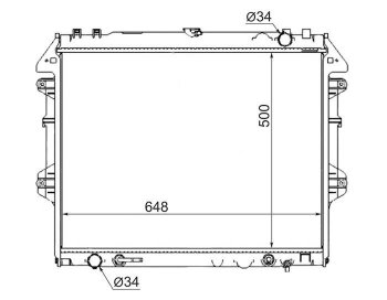 Радиатор двигателя SAT Toyota Hilux AN10,AN20 дорестайлинг (2004-2008)
