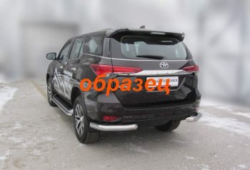 8 999 р. Уголки d76  Toyota Fortuner  AN160 (2015-2020) дорестайлинг (Цвет: серебристый)  с доставкой в г. Набережные‑Челны. Увеличить фотографию 1