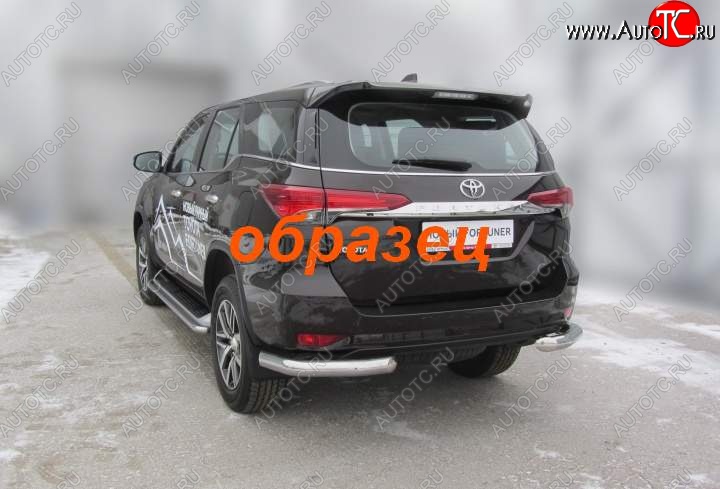 8 999 р. Уголки d76  Toyota Fortuner  AN160 (2015-2020) дорестайлинг (Цвет: серебристый)  с доставкой в г. Набережные‑Челны