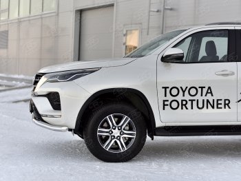 21 949 р. Защита переднего бампера (Ø63 мм, нержавейка) SLITKOFF Toyota Fortuner AN160 рестайлинг (2020-2024)  с доставкой в г. Набережные‑Челны. Увеличить фотографию 4