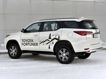 17 999 р. Защита заднего бампера SLITKOFF d76 дуга  Toyota Fortuner  AN160 (2020-2025) рестайлинг  с доставкой в г. Набережные‑Челны. Увеличить фотографию 3