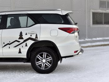 17 999 р. Защита заднего бампера SLITKOFF d76 дуга  Toyota Fortuner  AN160 (2020-2025) рестайлинг  с доставкой в г. Набережные‑Челны. Увеличить фотографию 4