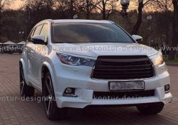 12 999 р. Комплект накладок на колёсные арки TopKontur Design Toyota Highlander XU50 дорестайлинг (2013-2017)  с доставкой в г. Набережные‑Челны. Увеличить фотографию 2