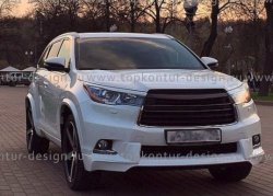 5 399 р. Решётка радиатора TopKontur Design Toyota Highlander XU50 дорестайлинг (2013-2017)  с доставкой в г. Набережные‑Челны. Увеличить фотографию 2