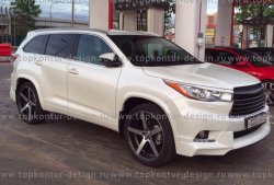 5 399 р. Решётка радиатора TopKontur Design Toyota Highlander XU50 дорестайлинг (2013-2017)  с доставкой в г. Набережные‑Челны. Увеличить фотографию 4