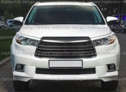 5 399 р. Решётка радиатора TopKontur Design Toyota Highlander XU50 дорестайлинг (2013-2017)  с доставкой в г. Набережные‑Челны. Увеличить фотографию 7