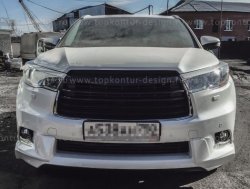 5 399 р. Решётка радиатора TopKontur Design Toyota Highlander XU50 дорестайлинг (2013-2017)  с доставкой в г. Набережные‑Челны. Увеличить фотографию 1