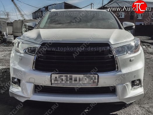 5 399 р. Решётка радиатора TopKontur Design Toyota Highlander XU50 дорестайлинг (2013-2017)  с доставкой в г. Набережные‑Челны