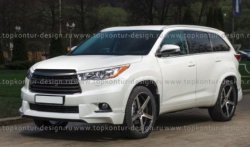 2 199 р. Реснички на фары TopKontur Design Toyota Highlander XU50 дорестайлинг (2013-2017) (Неокрашенные)  с доставкой в г. Набережные‑Челны. Увеличить фотографию 3